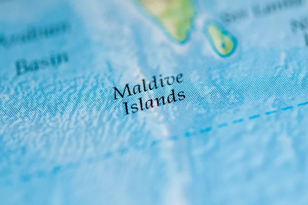 몰디브 지도가 까이서 — 스톡 사진