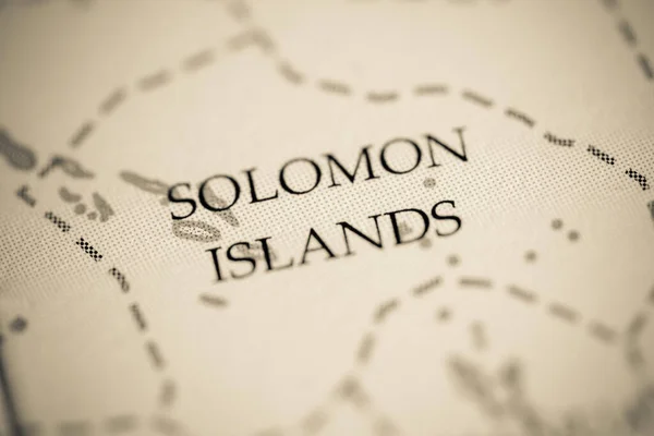 Solomon Islands map view close up