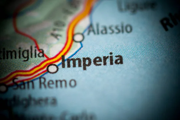 Imperia. Italy map close up view