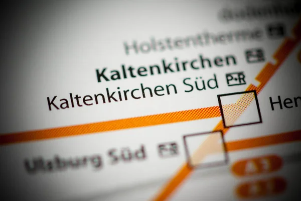 Kaltenkirchen Sud Állomás Hamburg Metrótérkép — Stock Fotó
