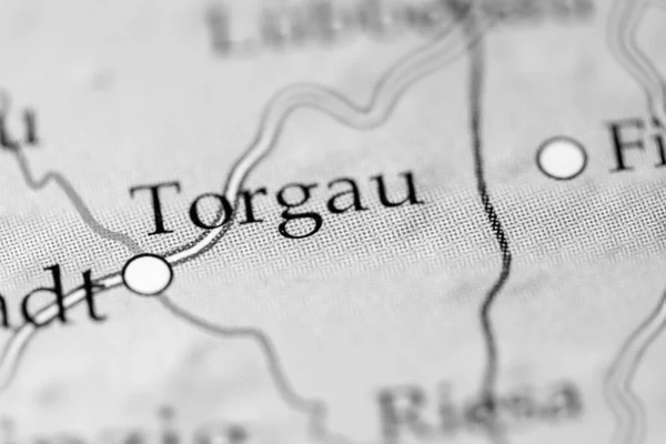 Torgau. Germany on map, close up
