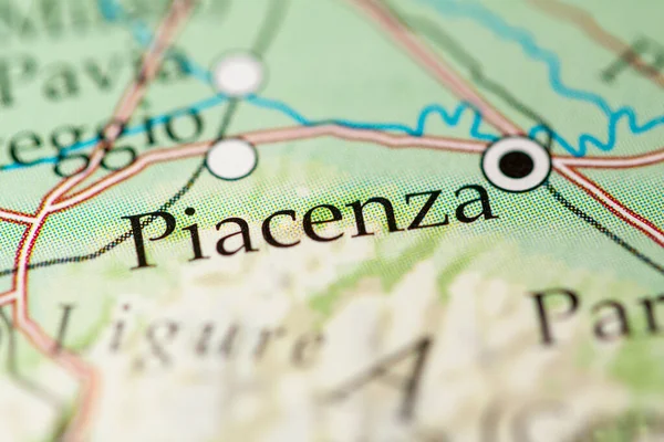 Piacenza. Italy map close up view