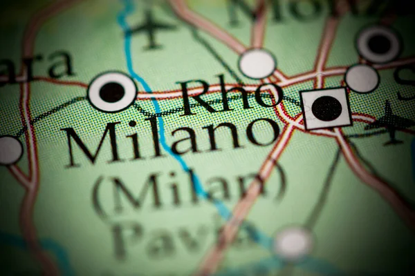 Μιλάνο Ιταλία Χάρτης Close View — Φωτογραφία Αρχείου