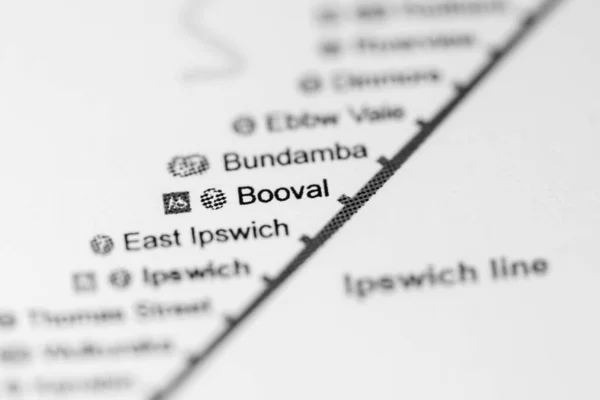 Estação Booval Mapa Metro Brisbane — Fotografia de Stock