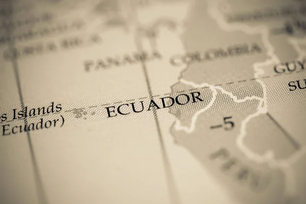 Ecuador Vista Mapa Cerca — Foto de Stock