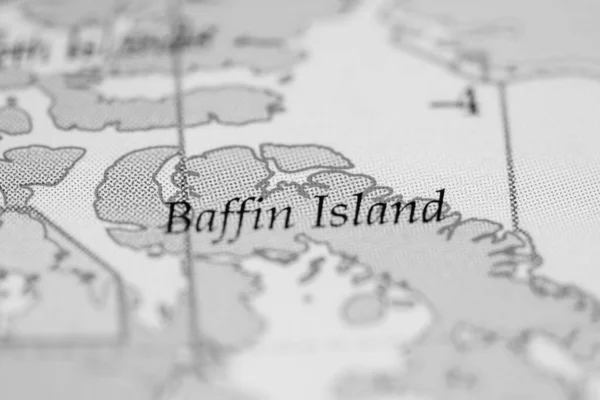 Ilha Baffin Mapa Geografia — Fotografia de Stock