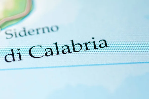 Calabria Italia Mapa Vista Cerca — Foto de Stock