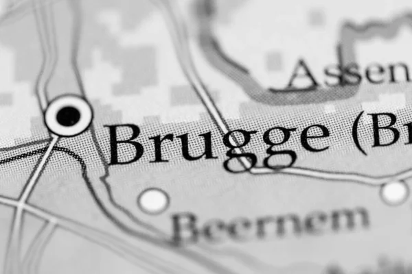 Brugge. Belgium on the map