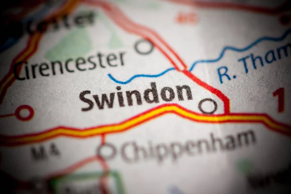 Swindon Anglia Wielka Brytania Mapie — Zdjęcie stockowe