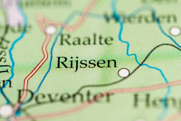 Rijssen 地图上的荷兰 — 图库照片