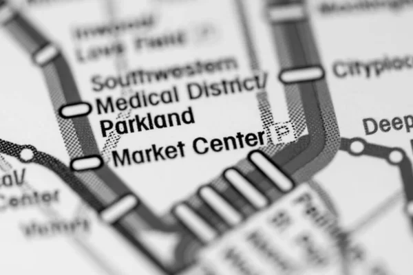 Estación Market Center Mapa Del Metro Dallas —  Fotos de Stock