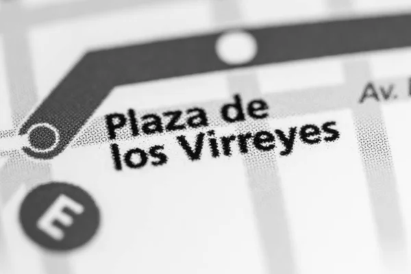 Estación Plaza Los Virreyes Mapa Del Metro Buenos Aires — Foto de Stock