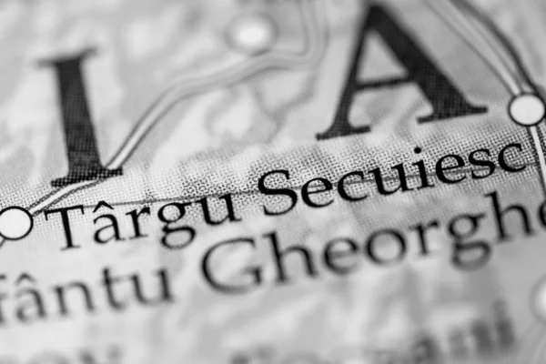 Targu Secuiesc Rumania Mapa Primer Plano — Foto de Stock