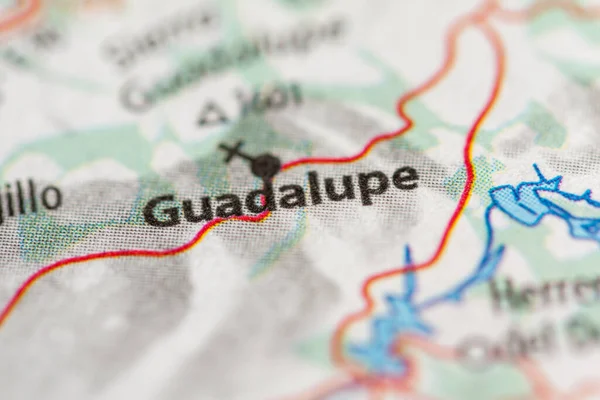 Guadalupe. Spain on a geography map