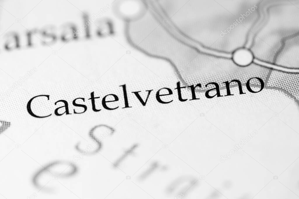 Castelvetrano. Italy map close up view