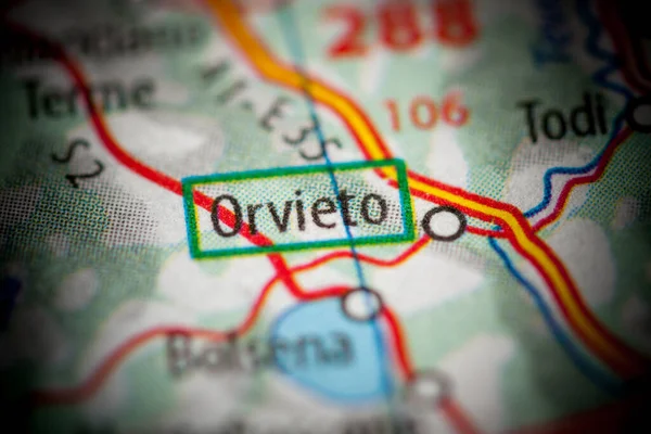 Orvieto. Italy map close up view