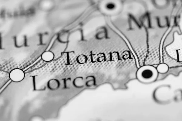 Totana. Spain map close up view