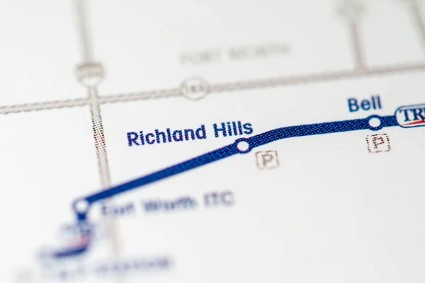 Richland Hills Station. Dallas Metro map.