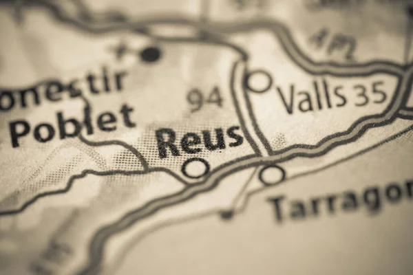 Reus. Spain on a map