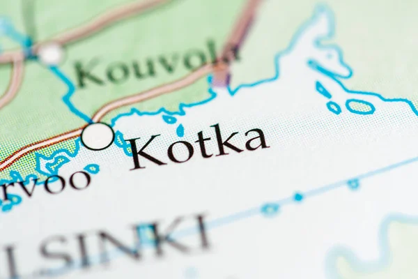 Kotka Finland Map Close View — Stock Photo, Image