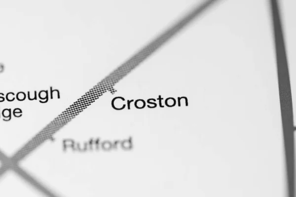 クロストン駅 リバプール地下鉄地図 — ストック写真
