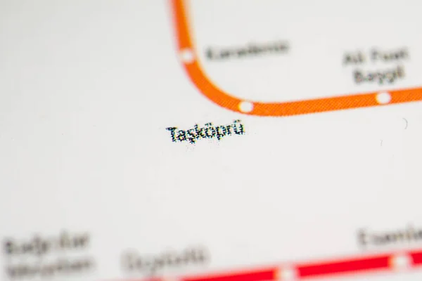Estación Taskopru Mapa Del Metro Estambul — Foto de Stock