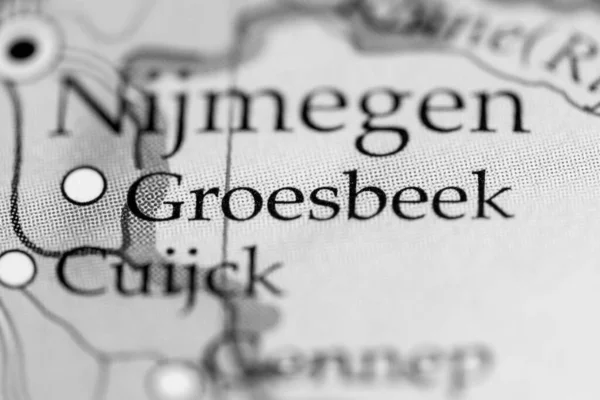 Groesbeek Vagyok Hollandia Interaktív Térképen — Stock Fotó