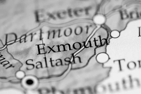 Exmouth England Map — Stock Photo, Image