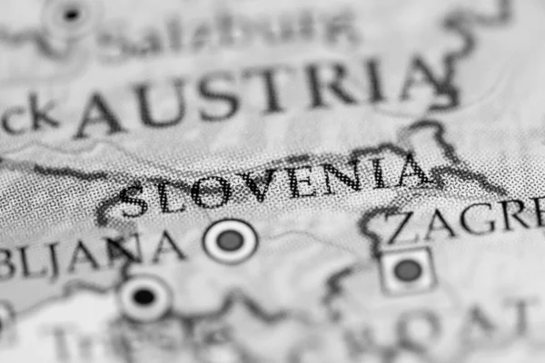 Slovinsko Zobrazení Mapy — Stock fotografie