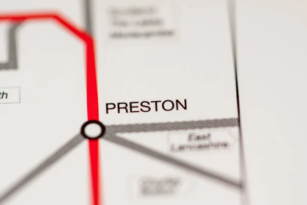 Станція Престон Liverpool Metro Map — стокове фото