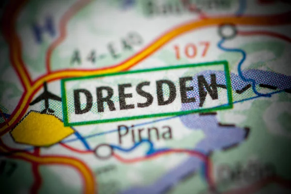 Dresde Alemania Mapa — Foto de Stock