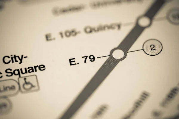 E79 Stasyonu Cleveland Metro Haritası — Stok fotoğraf