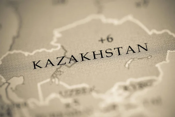 Kazakhstan map view close up