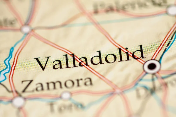 Valladolid. Spain map close up view