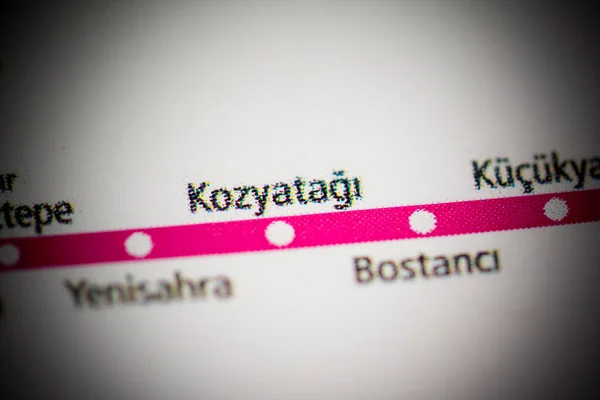 Estación Kozyatagi Mapa Del Metro Estambul — Foto de Stock