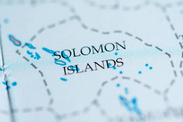 Solomon Islands map view close up