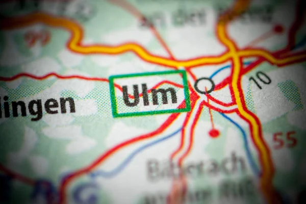 Ulm Germania Una Mappa — Foto Stock