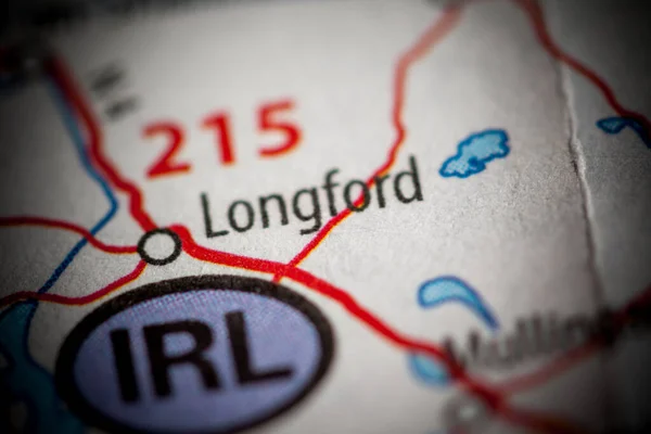 Longford. Ireland map close up view