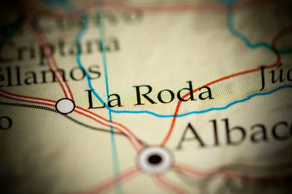 Roda Espanha Mapa Vista Perto — Fotografia de Stock