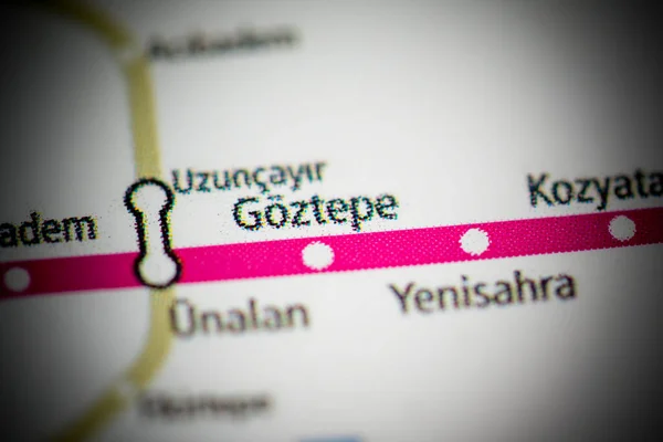 Estación Goztepe Mapa Del Metro Estambul — Foto de Stock