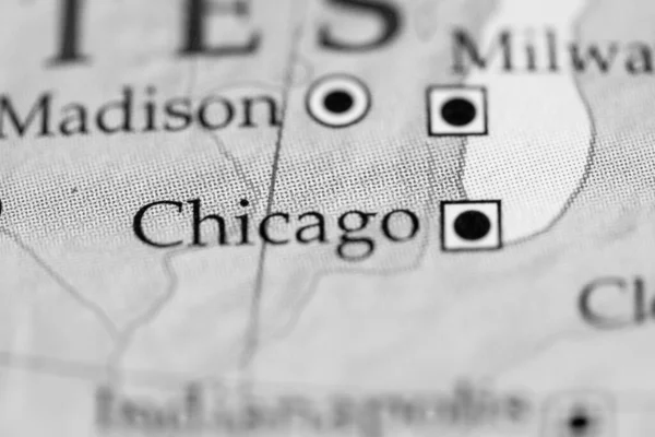 Chicago, Illinois, USA on the geography map