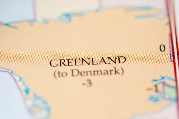 Країна Гренландія Географічній Карті — стокове фото