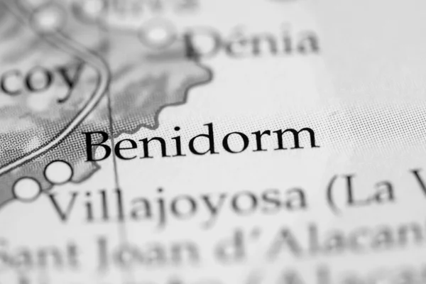 Benidorm. Spain map close up view