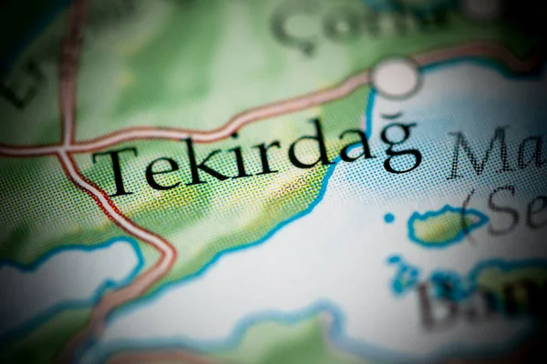 Tekirdag. Turkey map close up view