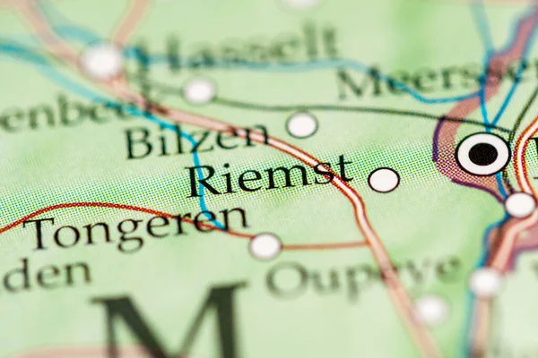 Riemst Bélgica Mapa Geográfico — Foto de Stock
