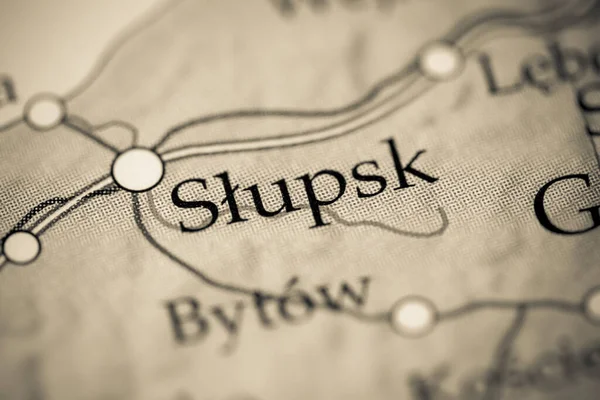Σλούπσκ Πολωνία Χάρτη Γεωγραφίας — Φωτογραφία Αρχείου
