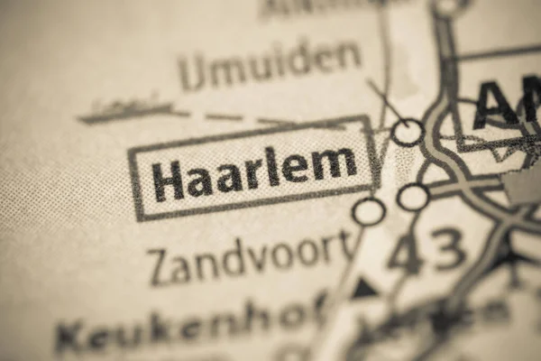 哈莱姆地图上的荷兰 — 图库照片