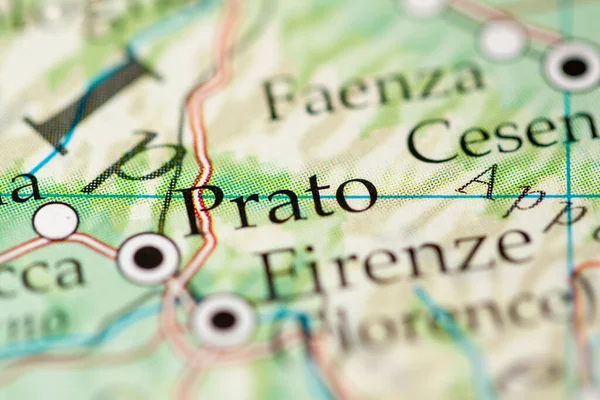 Πράτο Ιταλία Χάρτης Close View — Φωτογραφία Αρχείου