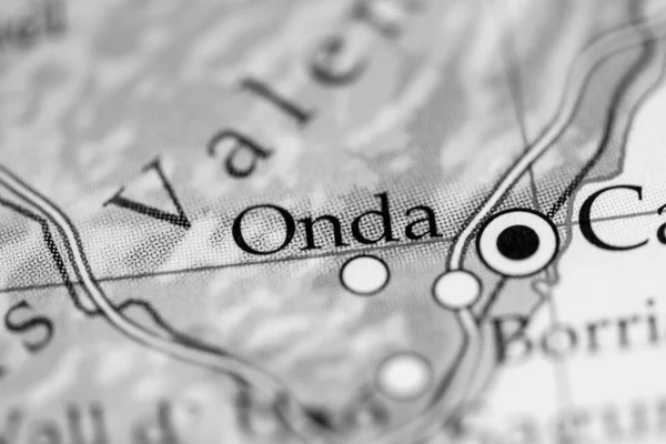 Onda. Spain map close up view