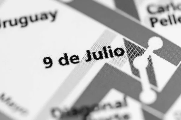 Julio Stationen Buenos Aires Metro Karta — Stockfoto